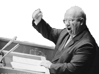Никита Сергеевич Хрущёв на трибуне Организации Объединённых Наций